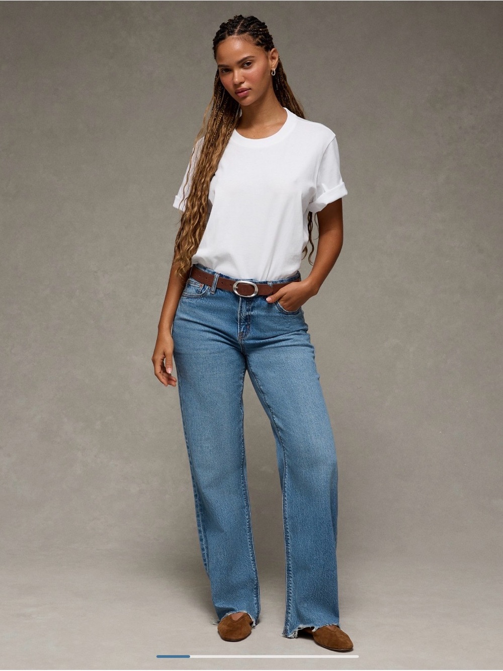American Eagle- Curvy High-Wasted Stovepipe jeans